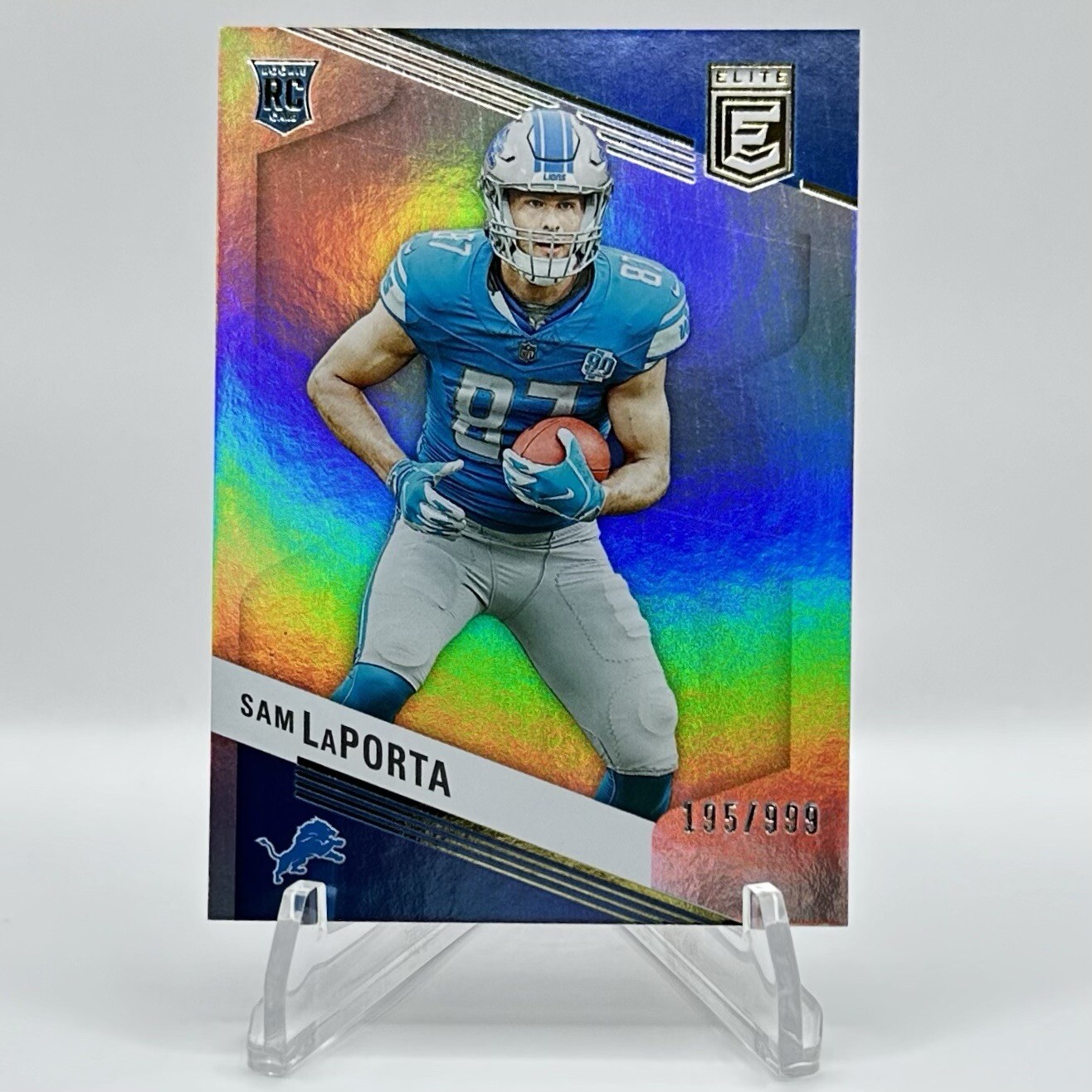 2023 Panini Donruss Elite SAM LAPORTA #180 RC Rookies Silver Foil /999 - Lions