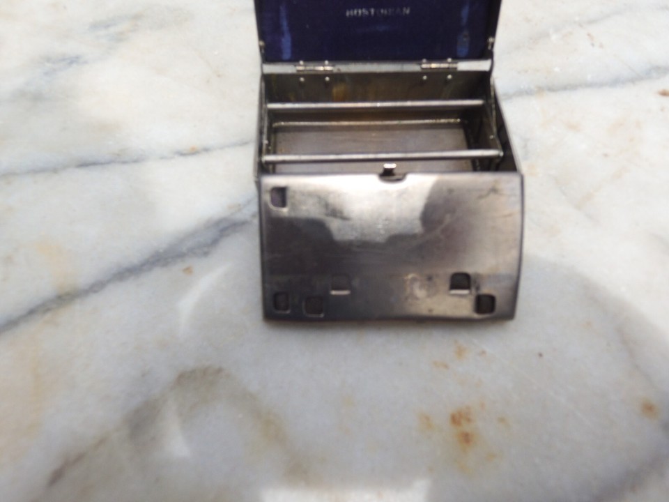 Vintage Gillette Safety Razor Case ONLY, Bostonian Chrome/Dark Violet ...