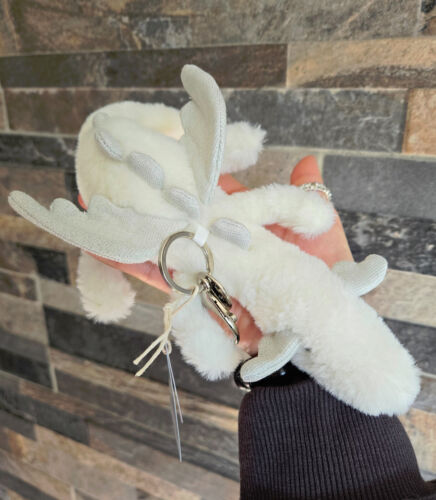 JELLYCAT FLUFFY WHITE SNOW DRAGON COLLECTIBLE BAG CHARM PLUSH CUDDLY TOY KEYRING - Picture 3 of 24