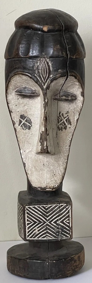 IMPORTANT ANTIQUE OLD AFRICAN MASK SCULPTURE ANCIENT AFRICA