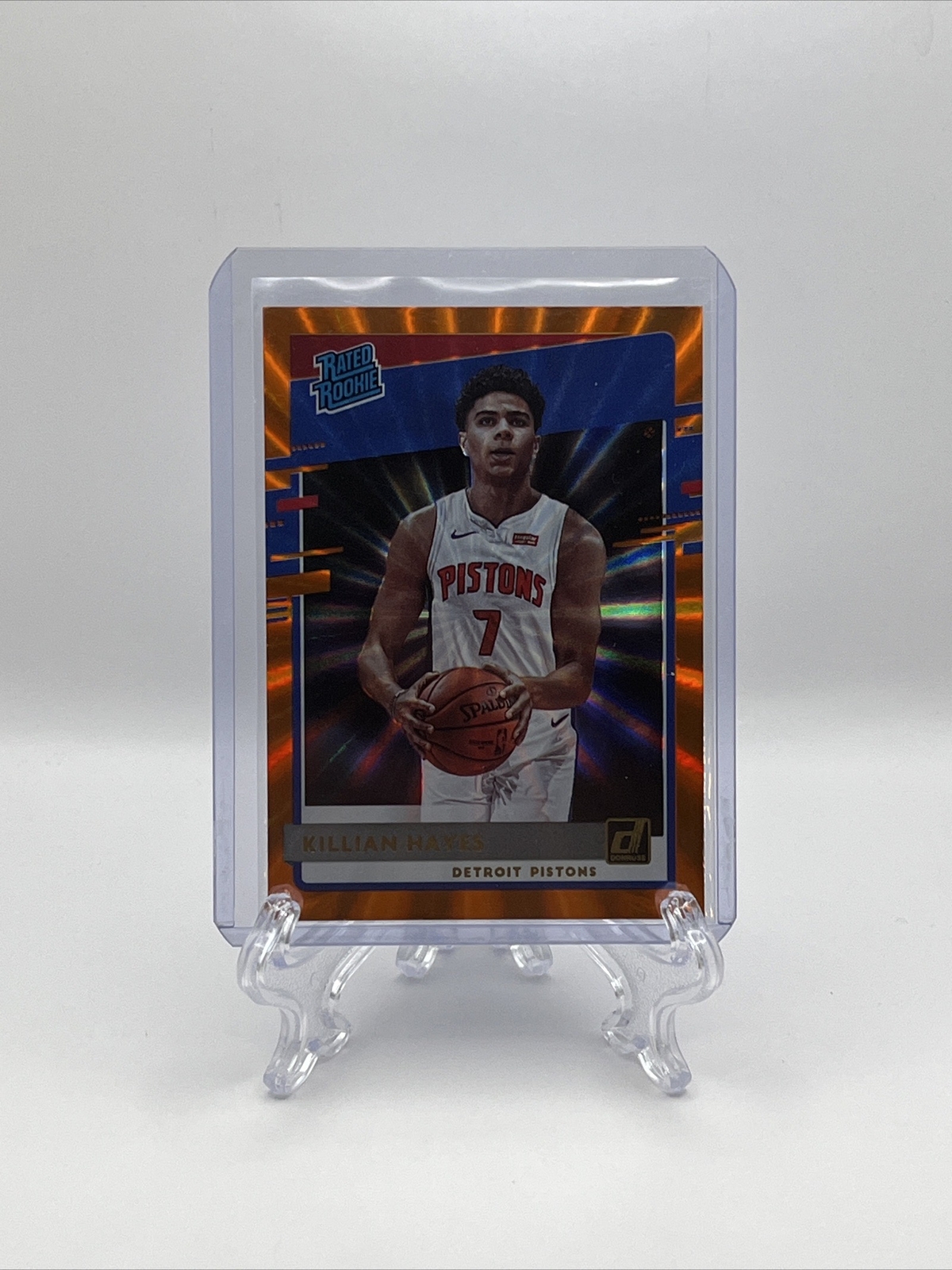 Killian Hayes 2020-21 Panini Donruss Rated Rookie #204 RARE Orange Laser RC