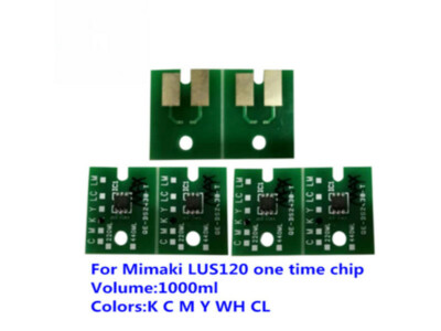 6PC /Set1000ML LUS120 One time chip For Mimaki JFX200-2513 UJF-3042 UJF-6042