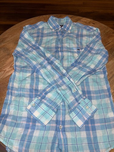 Vineyard Vines Linen Tucker Shirt Men's XS Colorful Long Sleeve Classic Fit - Picture 2 of 6