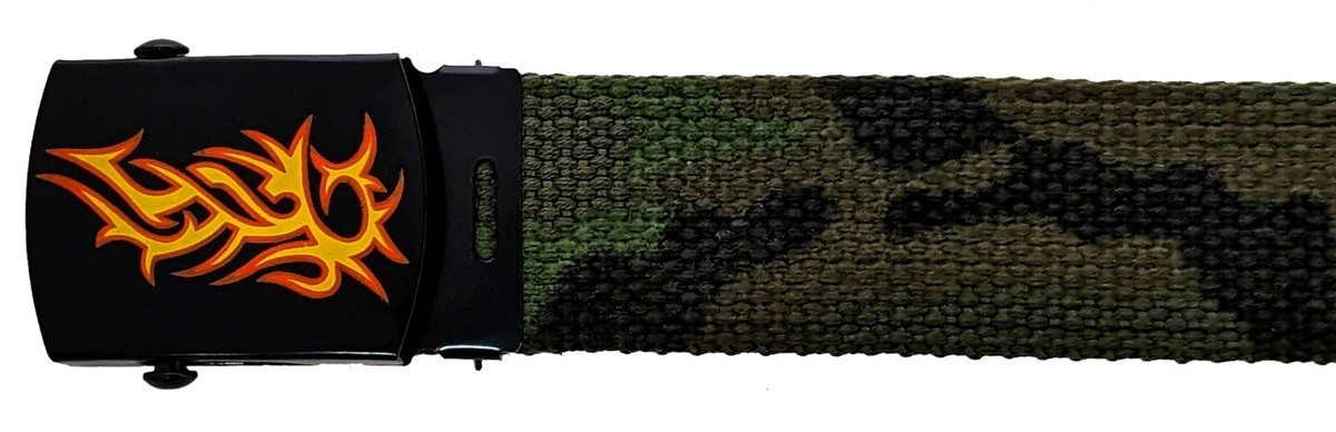 小物 Customized camouflage belt rope CAMOUFLAGE ADJUSTABLE CANVAS MILITARY WEB BELT METAL BUCKLE