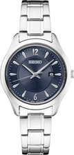 Seiko Ladies Essentials Quartz Blue Dial Stainless Steel Watch - SUR425P1 NEW