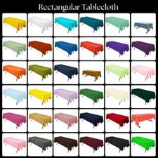 Premium Polyester Tablecloth 60"x108" Rectangular for Weddings Events