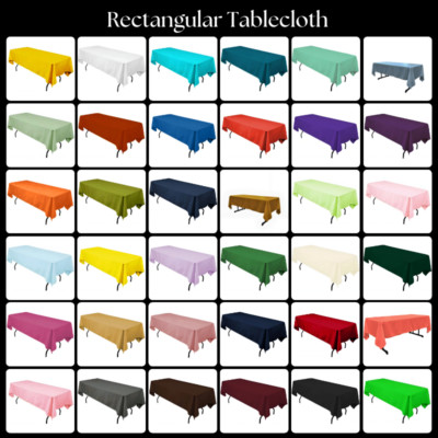 Premium Polyester Tablecloth 60"x108" – Rectangular for Weddings ...