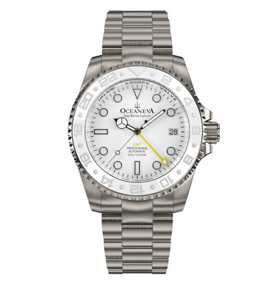 Oceaneva Men's Deep Marine Explorer GMT Watch 1250M Ceramic    TITANIUM