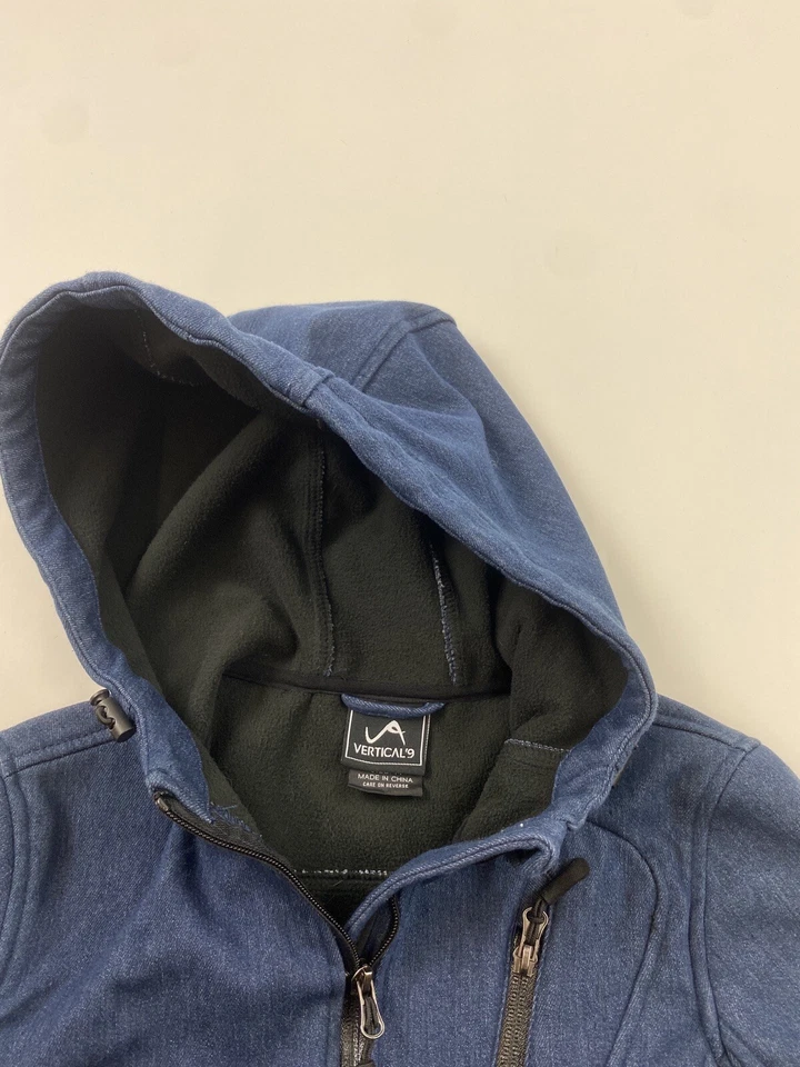 Vertical '9 Winter Jacket Womens Medium Blue Hooded Ski Snowboarding - Image 3 of 4