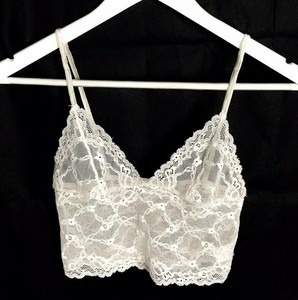 white bralette crop top