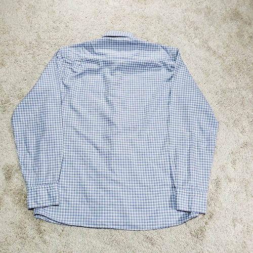 Peter Millar Collection Shirt Men L Blue Check Plaid Long Sleeve Button Up - Picture 2 of 13
