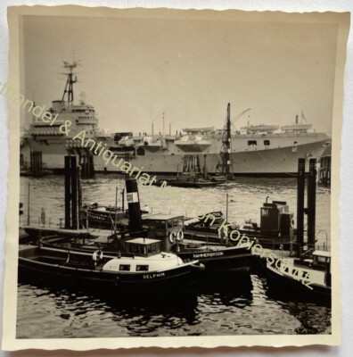 orig. Foto Schiff Boot Marine Fotografie 1955 Flugzeugträger
