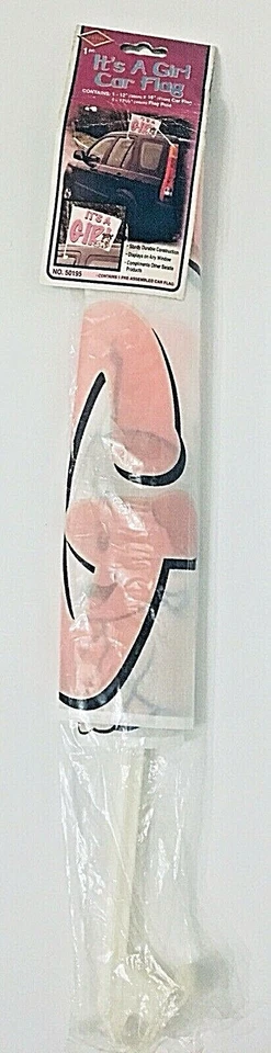 It's A Girl 2 Caras Coche Vehículo Bandera Montaje Ventana Clip Género Fiesta Baby Shower Foto 4 de 4