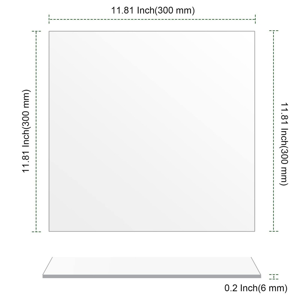 8 PCS 12 x 12 x 1/4 Inch Clear Acrylic Plexiglass Sheets, Durable