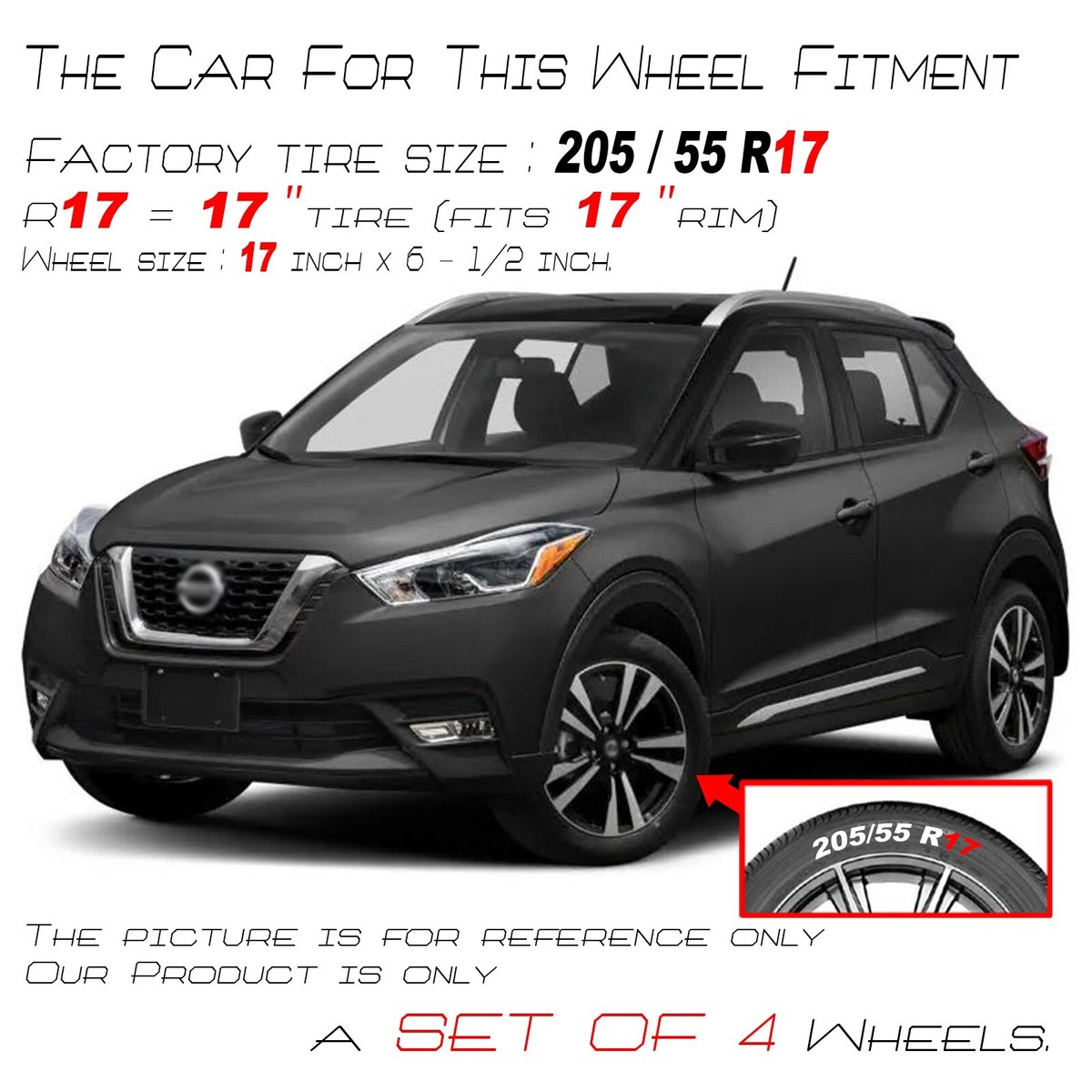 For Nissan Kicks 2018-2020 OEM Design Wheel 17