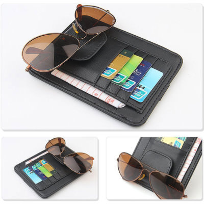 Organizer Per Visiera Auto - Tasche Portaoggetti Per Parasole | Nero, In Feltro