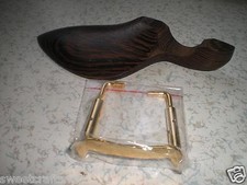 4 PCs Violin Chin rest 4/4 with Gold color chin rest clamp Wenge wood part