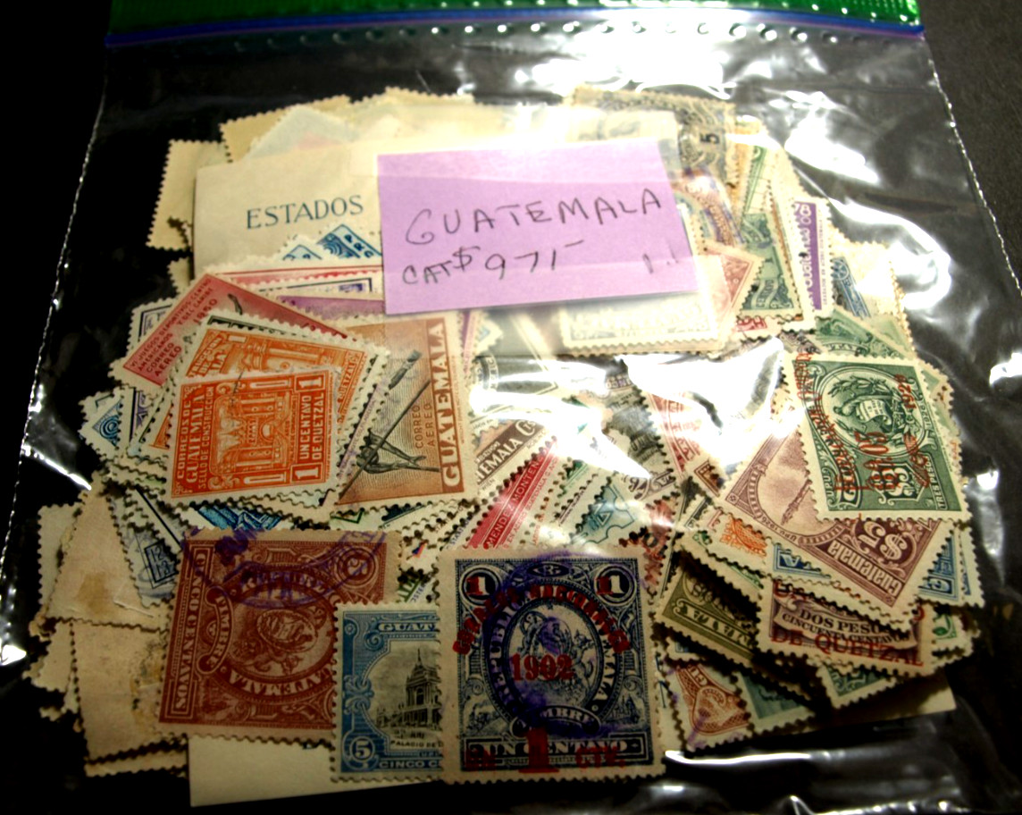 1.1 OUNCE GUATEMALA COLLECTION OFF PAPER. CATALOG VALUE $971.00
