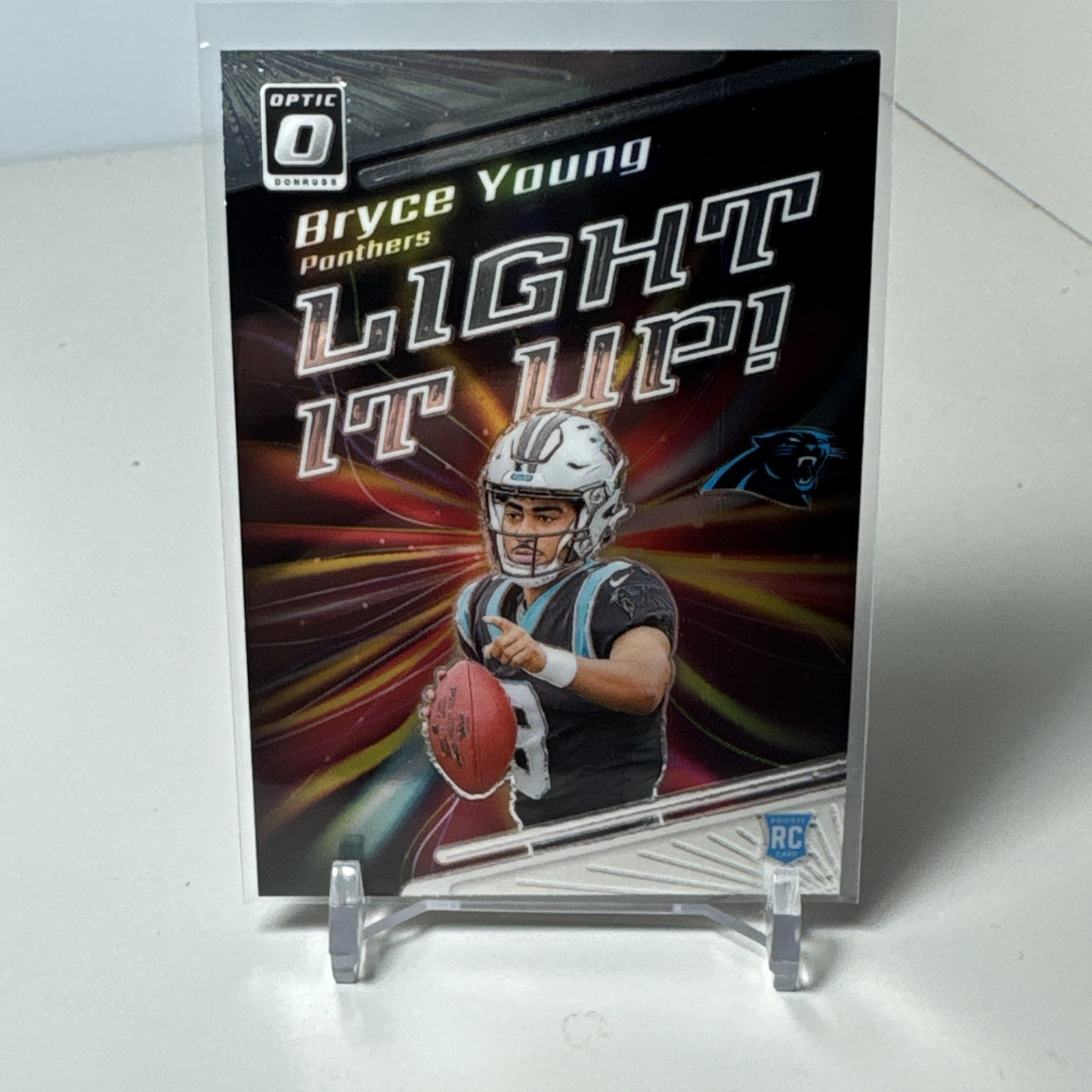 Bryce Young 2023 Donruss Optic Light It Up Rookie Card Panthers RC Q0234