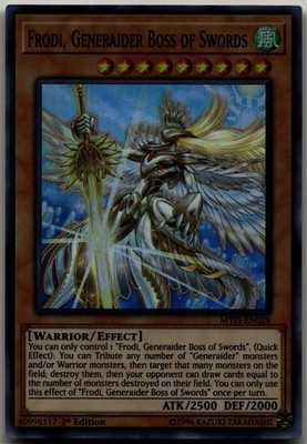Frodi, Generaider Boss of Swords Super Rare Mystic Fighters MYFI-EN028 LP