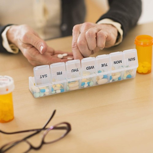 Extra Large Weekly Pill Organizer 2 Pcs, Daily Pill Box 7 Day Pill Cases for ... - Picture 6 of 7