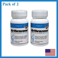 2 Pack - Fisico Arthrozene Natural Joint Health Supplement 30 Capsules - NEW