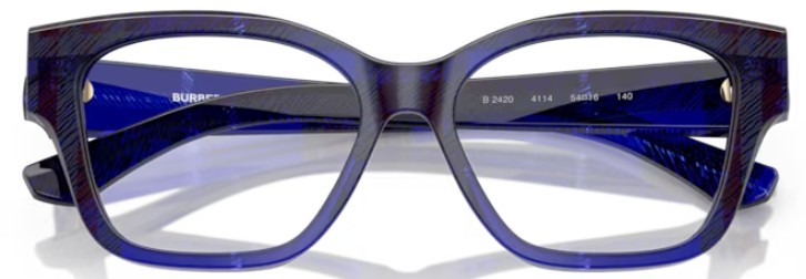 Burberry BE2420 4114 Eyeglasses Frame Women's Check Blue Full Rim Cat Eye 54mm thumbnail 5