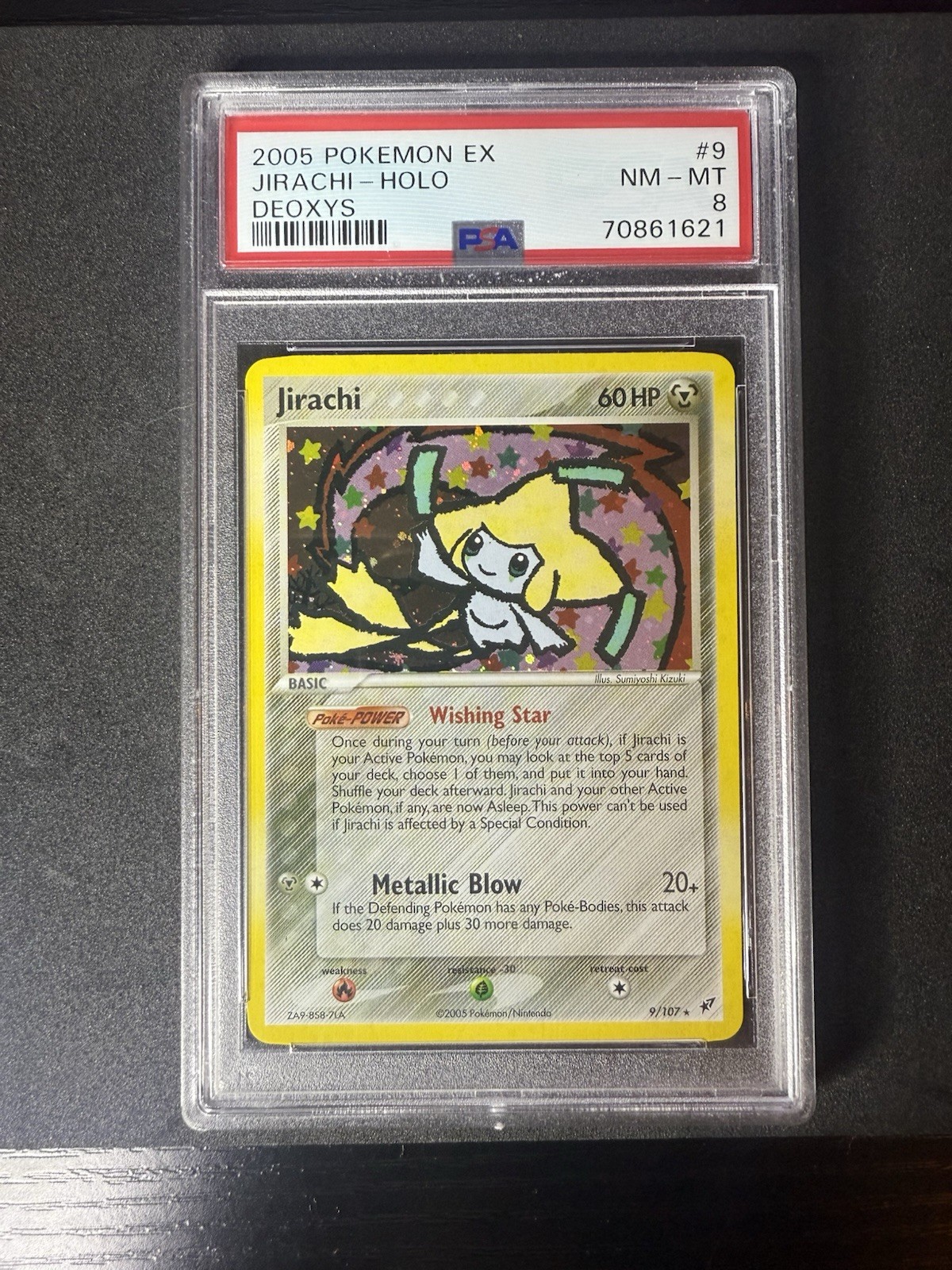 2005 POKEMON EX DEOXYS #9 JIRACHI-HOLO PSA 8