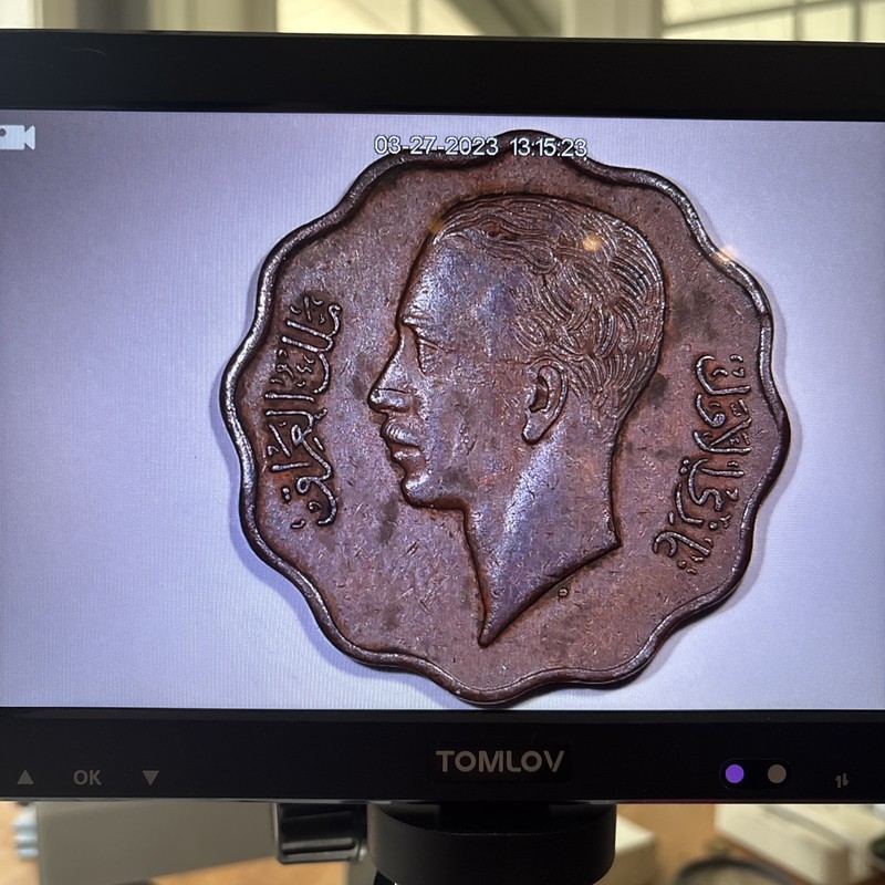 Vintage Iraqi 10 Fils Coin From 1938 circulated