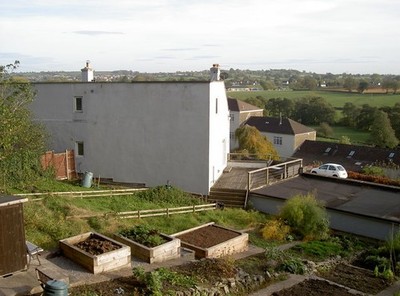 Foto 6x4 Kleingärten auf dem alten Unionshaus Tempelwolke Diese Ansicht nimmt c2018