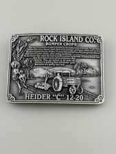 Hebilla de cinturón de peltre para tractor Rock Island Co Heider “C” 12-20 edición limitada