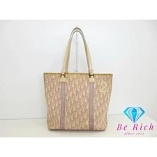 Christian Dior Shoulder Bag Trotter Patent Leather Pink AuthenticUsed From Japan