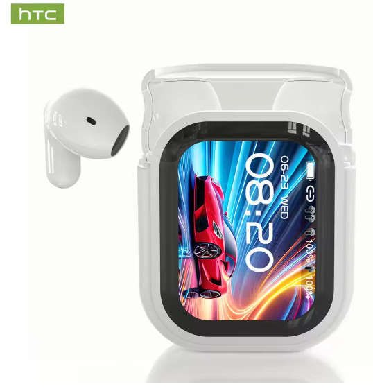 Écouteurs traducteurs AI HTC NE20 Bluetooth 6.0 sans fil noir IPX4