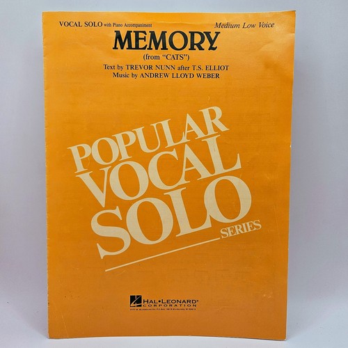 Vintage Sheet Music - Memory from "Cats" by Andrew Lloyd Weber (1981)
