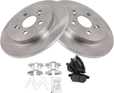 Ceramic Rear Brake Pad & Rotor Kit – All-in-One, OEM-Style, Low Dust