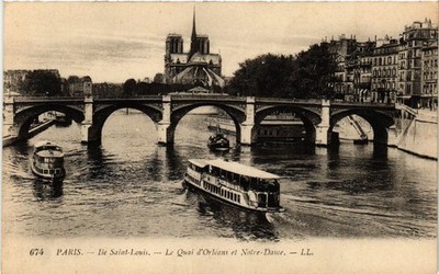 CPA PARIS 4e Ile St-Louis. - Le Quai d'Orléans et Notre Dame (446231)