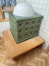 Bodo Hennig Germany Dollhouse Miniature Tile Stove Heater & Bench