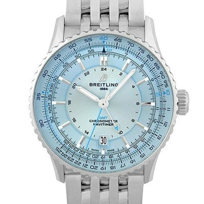 Breitling Navitimer Automatic GMT A32310 41mm Eisblau Zifferblatt Herrenuhr