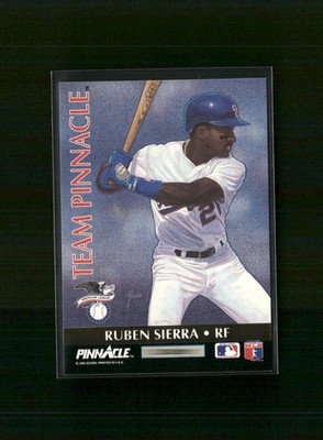 1992 Pinnacle #10 Ruben Sierra / Dave Justice Team Pinnacle