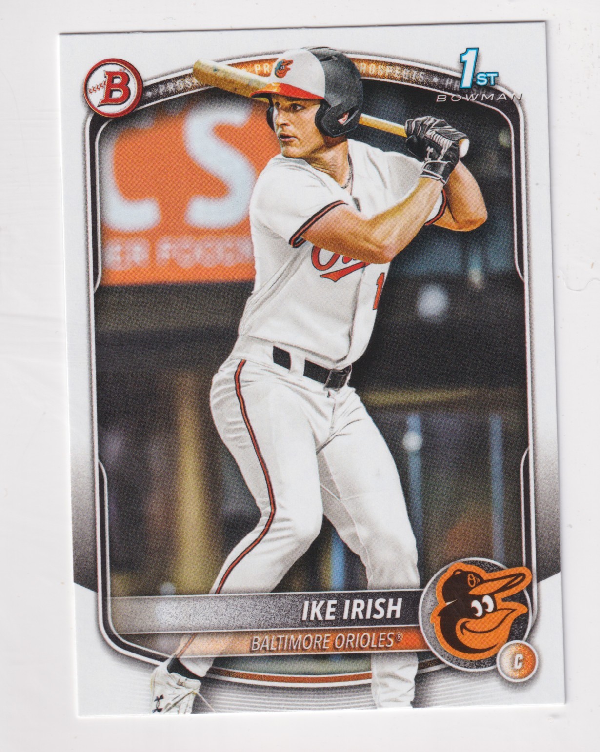 2025 Bowman Draft #BD-16 IKE IRISH RC Rookie Baltimore Orioles 1ST BOWMAN
