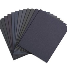 Abrasive Dry Wet Waterproof Sandpaper Sheets Assorted 9 x 11 Inch, 12 Piece
