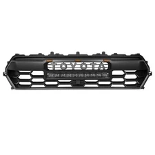 Front Bumper Grille Fit For 2024+ Tacoma Black Upper Grill With LED&Light Bar