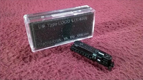 EISHINDO T SCALE 1:450 EMD GP8 BLACK GP DIESEL LOCOMOTIVE - MOTORIZED - NIP