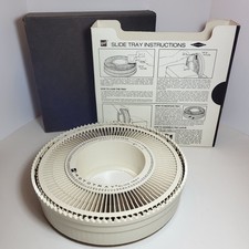 GAF Rototray Slide Carousel Rotary 100 Tray For 2"x2" Off White with Box Vintage