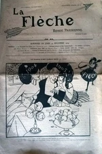 🖼️ La Flèche 1904 Art Nouveau Poster - 24x36” - French Vintage Illustration