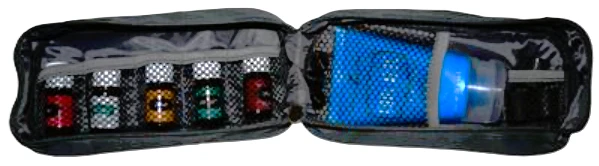 NOVO Kit Fitness Esportivo Óleos Essenciais Cinza Young Living com Zíper de Tecido Cinza - Imagem 2 de 4