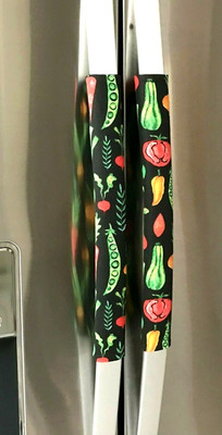 Refrigerator Oven Door Padded Handle Covers Vegetables Set of Two