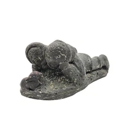 A Wolf Original The Wolf Sculpture Hand Made Canada Children Watching Rabbit