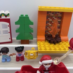 LEGO Duplo 10837 Santa&rsquo;s Set Sleigh Tree Christmas Chimney Fire Gifts Extras