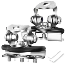 2PCS Hood Clamps Holder Mounting Brackets For LED Light Bar Screw On Universal